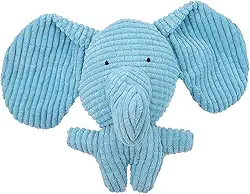 Pelucia Brinquedo mordedor Pet para Cachorro Elefante Petbuco com Apito, brinquedo para raças pequenos, médios e grandes AZUL TURQUESA