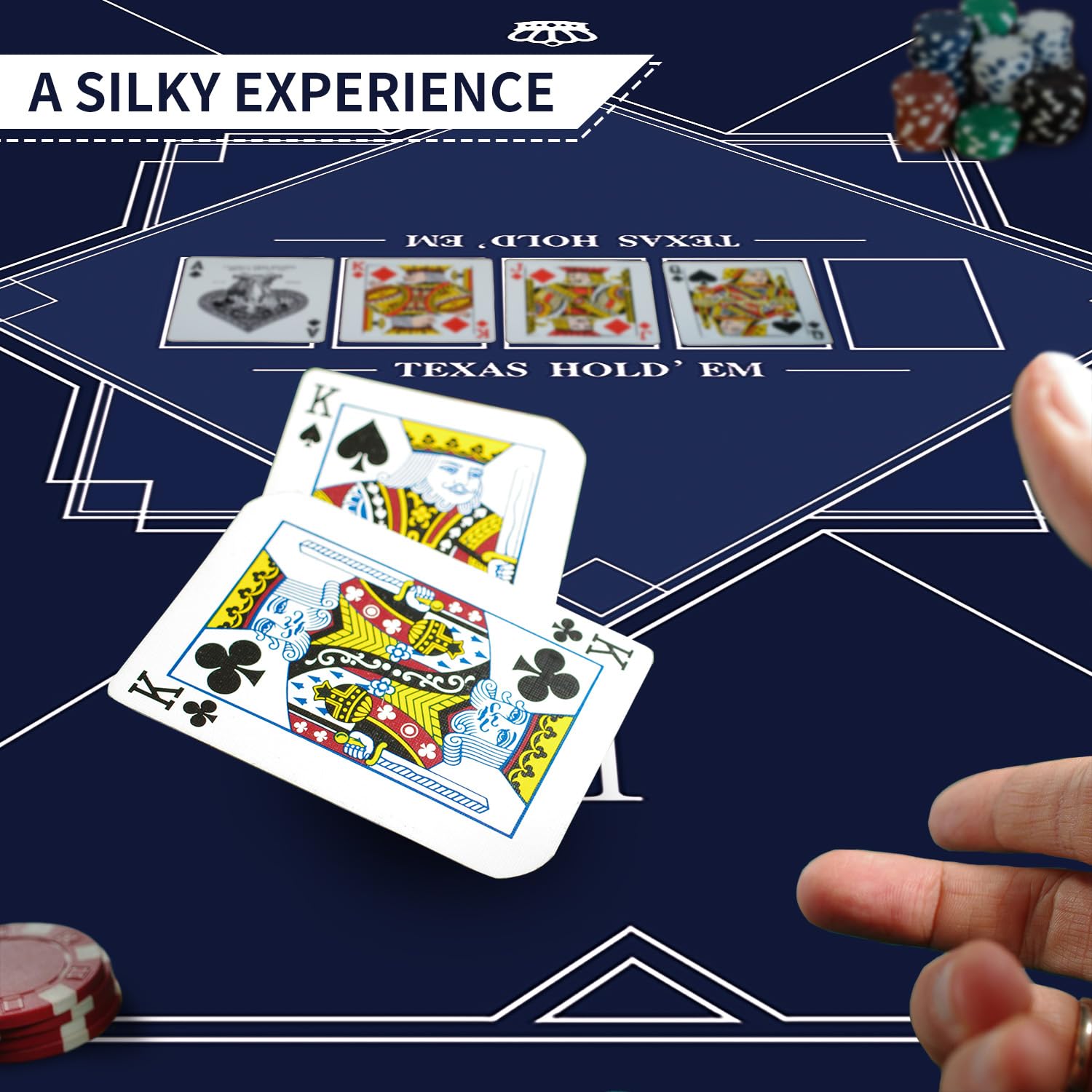LaiEr 60 / 80 / 100/120 / 140 cm Tapete de Póquer Cuadrada Texas Hold 'em Tapete de Caucho de Póquer Mesa Plegable Portátil Mesa de Póquer Juego de Póquer 21 Puntos Accesorios de Casino