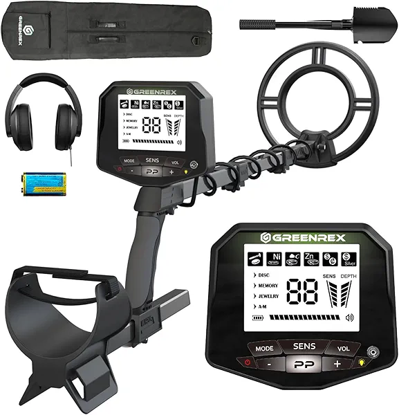 Metal Detector for Adults Professional, Waterproof Pinpoint, High Accuracy Gold and Silver Detection, Underwater and Beach Use, 10'' IP68 Coil, Bigger LCD, New Advanced DSP Chip