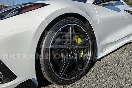 Miniatura 2 de Reemplazo para todos los modelos Chevrolet Corvette C8 2020 | GM Factory XL Estilo extendido de carbono pintado con flash metálico frontal lateral