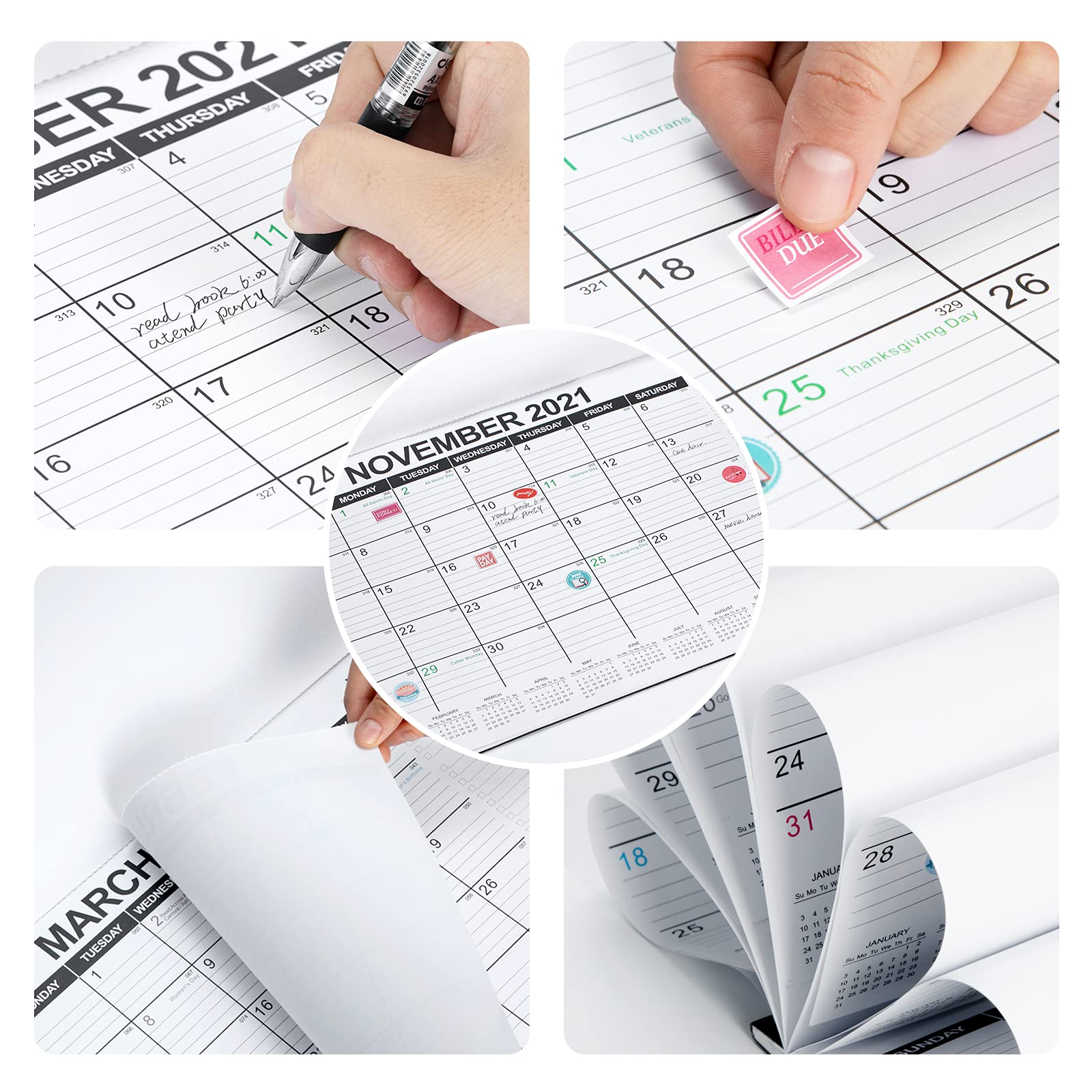 Large Academic 20222023 Desk Calendar 18 Months Desk Pad 17" x 12