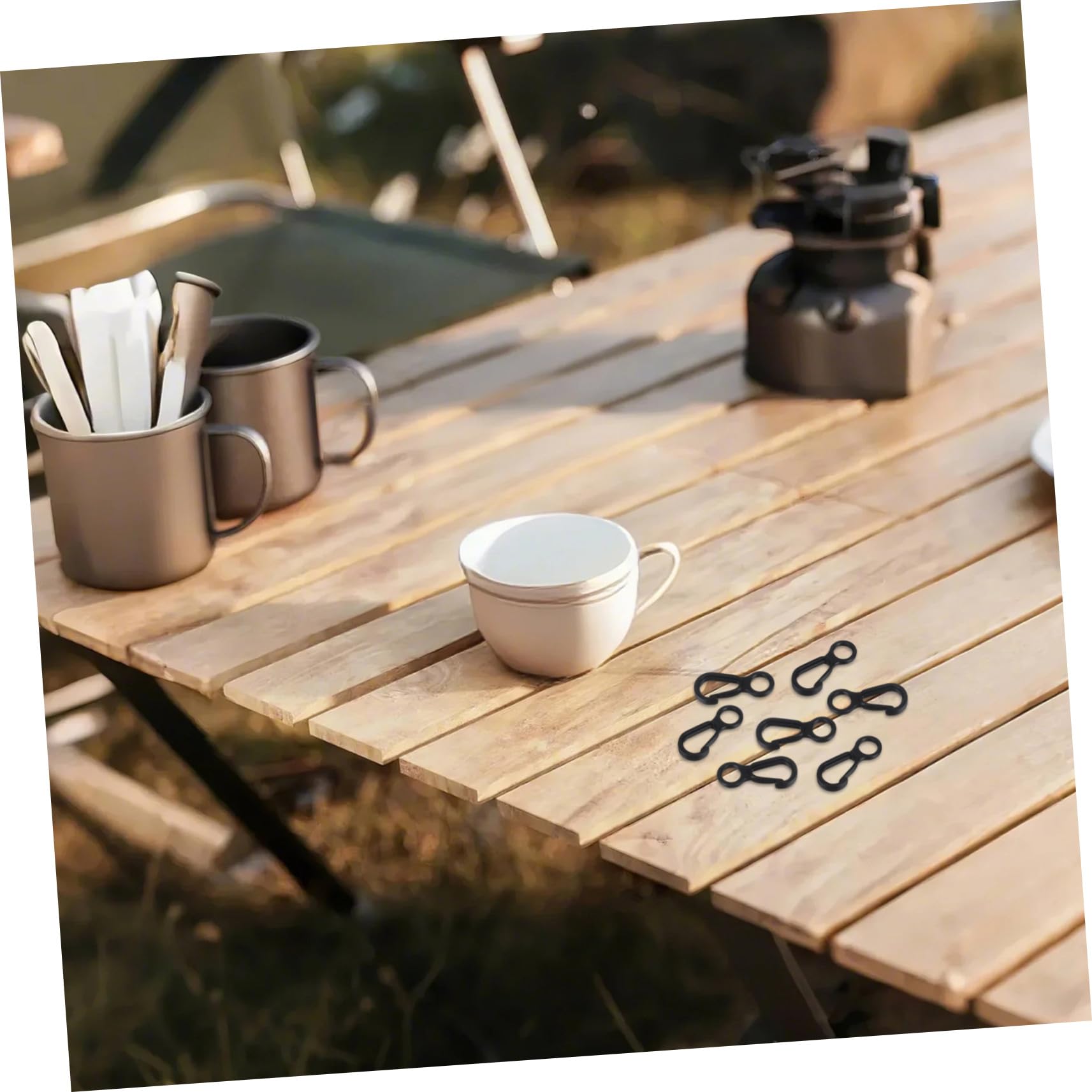 Mini Mousquetons en Plastique De 8, Lot de 50 Crochets Multifonctions, Fixation Rapide Et Résistance Aux Intempéries, Accessoires Compacts pour Camping Et Randonnée en Plein Air