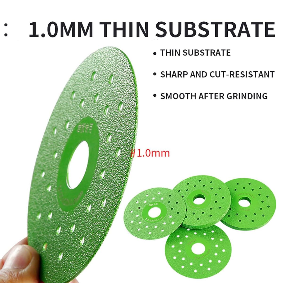 Rock Slab Grinding Disc, Rock Slab Disc 4.5, Discos para Cortar Ceramica, Glass Cutting Disc for Angle Grinder, Indestructible disc for Cutting and Grinding Tile and Marble (10)