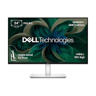 Dell S2425HSM 24"/60.45cm FHD Monitor, 144Hz Refresh Rate, IPS Panel, 1ms Response, Flicker-free, Contrast 1500:1, 2xHDMI, Built-in 6W Dual Speakers, Warranty 3 Years, TÜV Rheinland 4-Star Eye Comfort - Amazon product rated Grade A