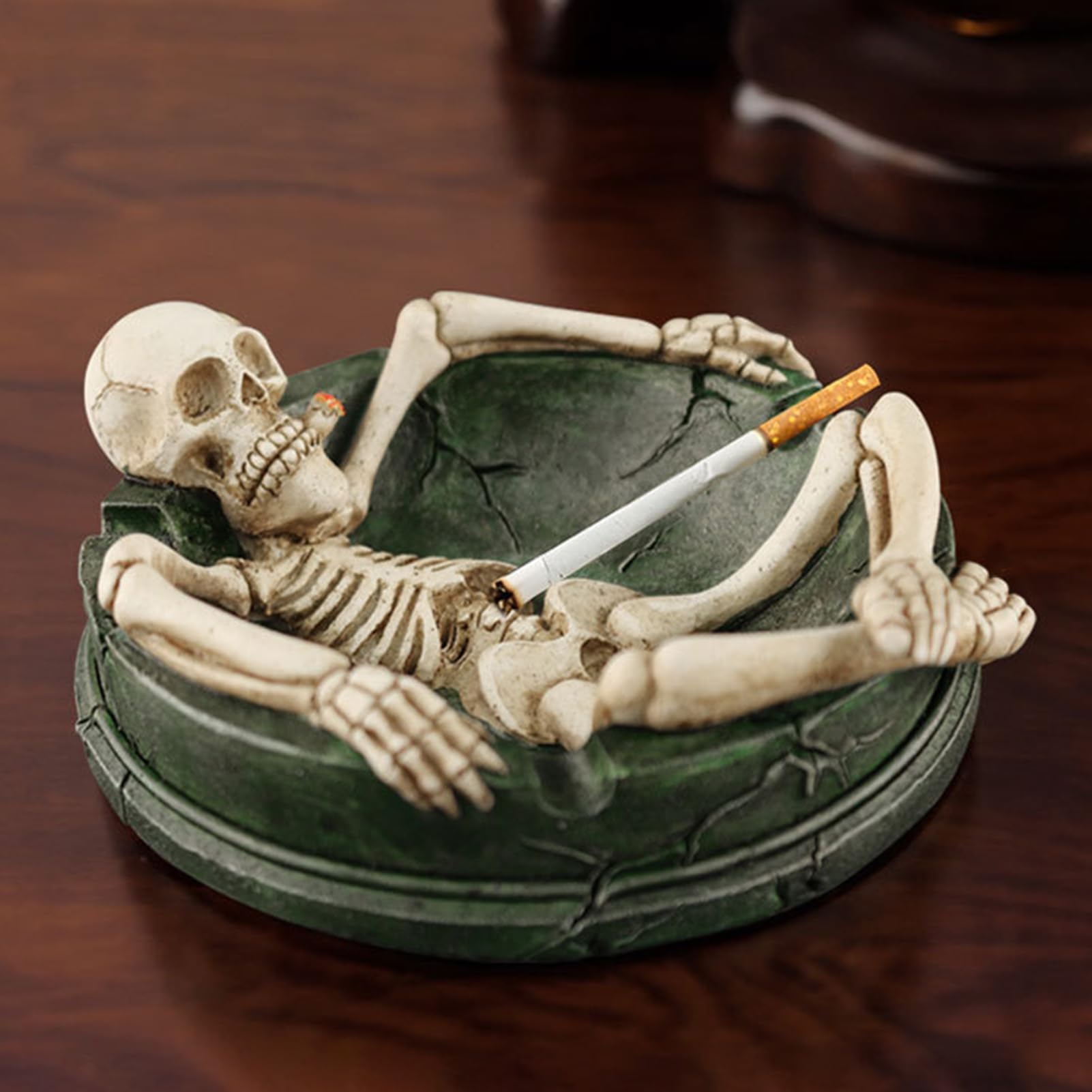 アンティーク雑貨 Vintage Skull Ashtray Amazon.com: Makamsui Resin Skull Ashtray CigaretteAsh Container