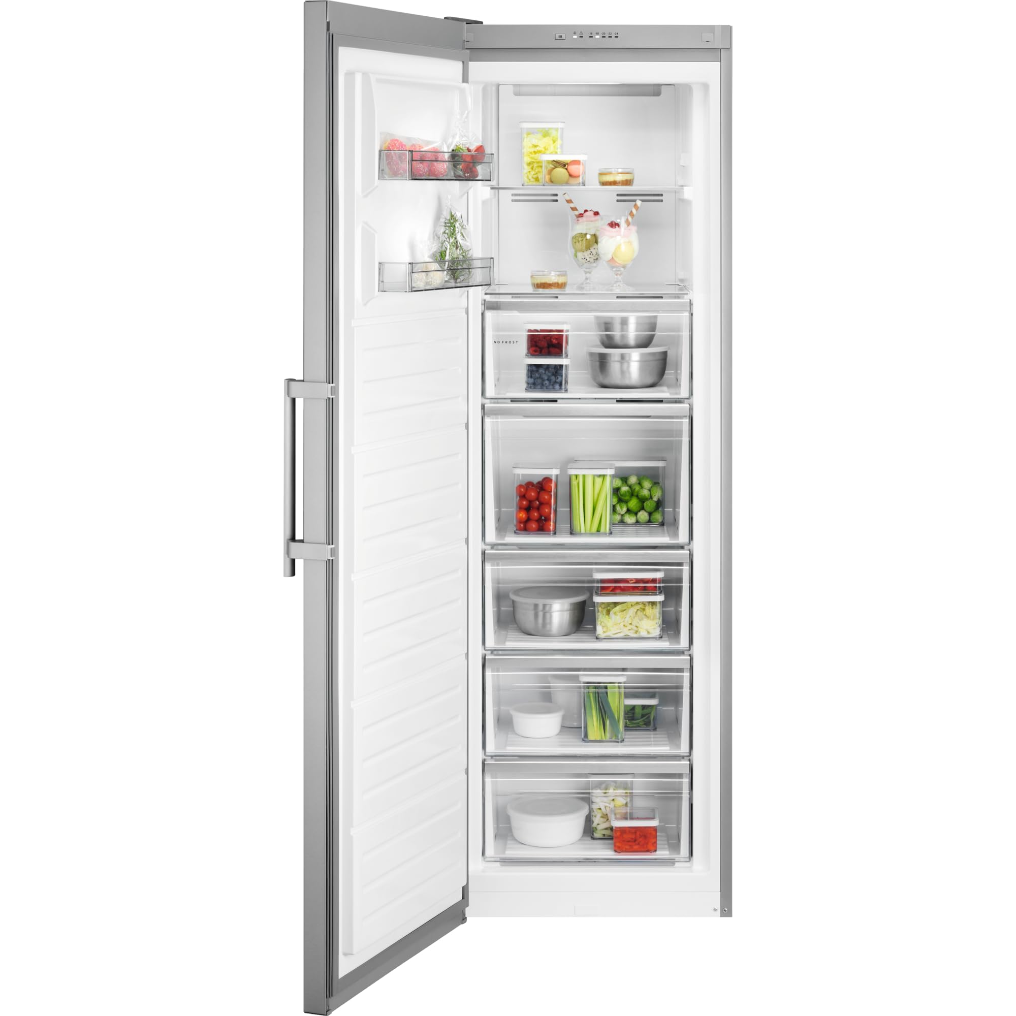 AEG OAG7M281EX Upright Freezer - Frost Free - 278L - Silver