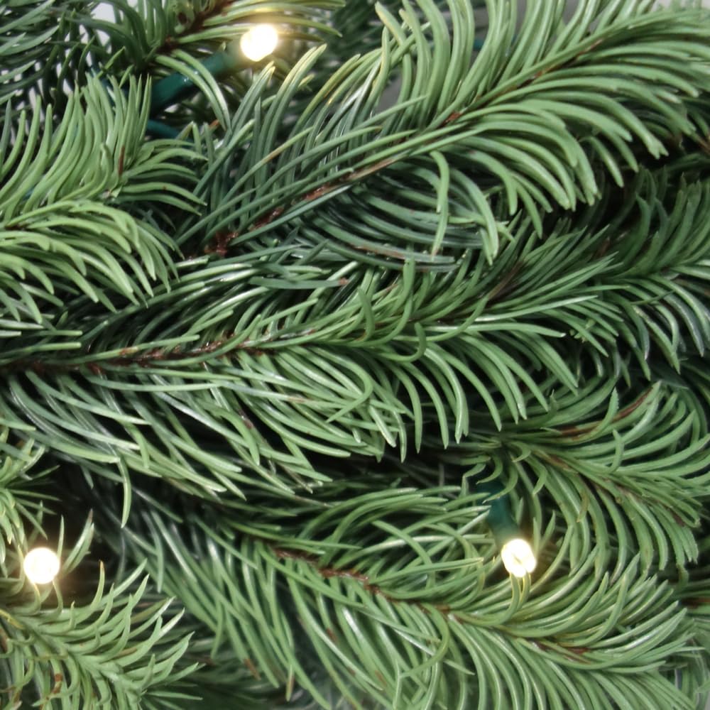 NYVI Weihnachtsgirlande Xmas Premium 270 cm mit LED Beleuchtung - Künstliche Voll-PE Spritzguss Girlande - Naturgetreu - Dekogirlande für Weihnachten - Weihnachtsdeko - B1 Schwer Enflammbar