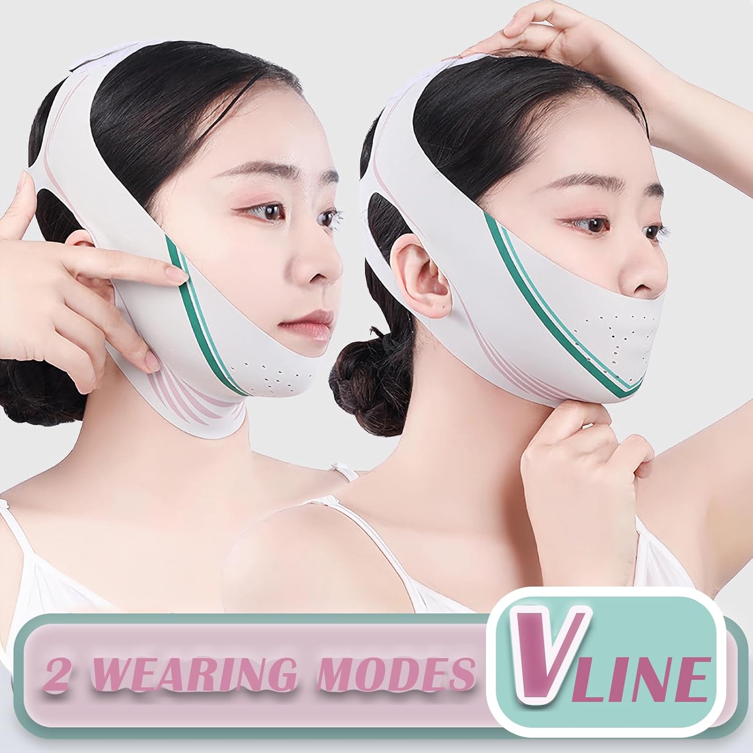 Reusable V-Line Mask for Women, Chin Strap for Sleeping, Soft and Comfortable Chin Strap - Image 2