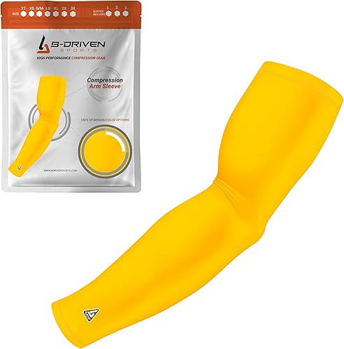 Pro-Fit Sports Compression Arm Sleeve (Single) Solid Designs