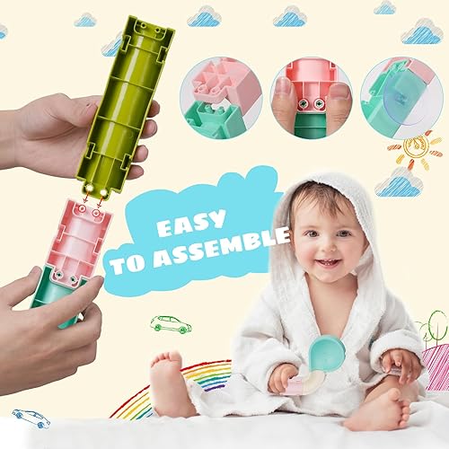 Miniatura 4 de Juguetes de baño para niños pequeños, paquete de 25 juguetes de baño de dinosaurios, juguetes de baño, juguetes de baño para bebés, juguete de baño