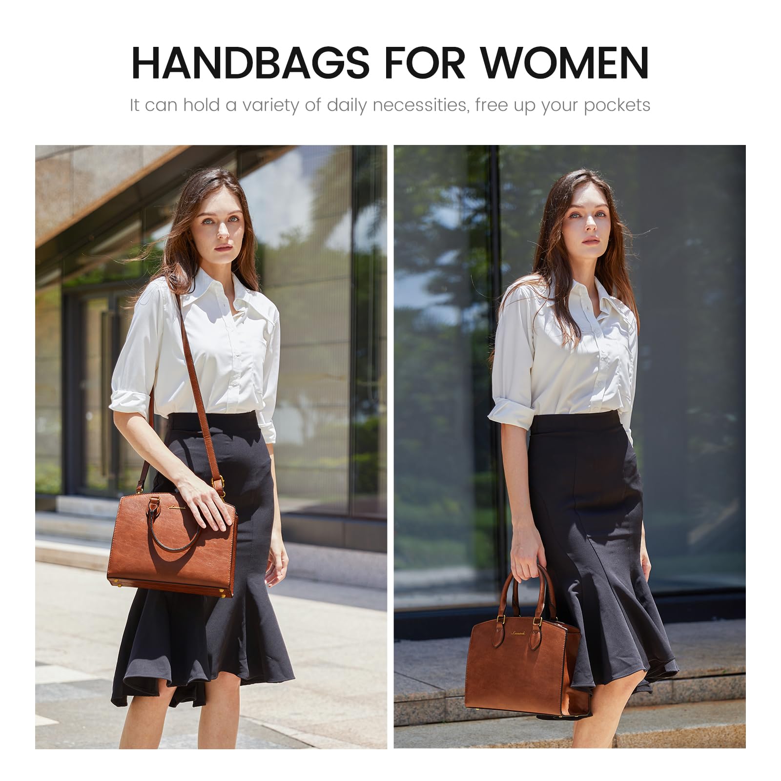 LOVEVOOK Purses and Handbags for Women, Vintage Tote Shoulder Bag Trendy, PU Leather Satchel Bag, Medium Ladies Hand Bag