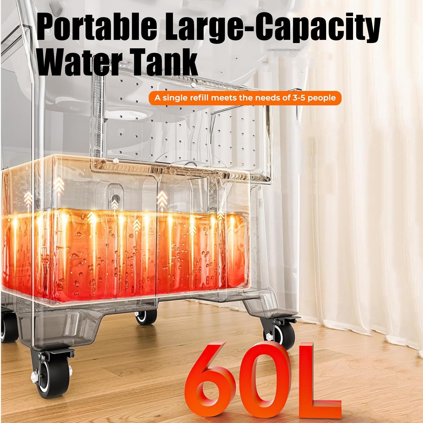 Head Spa Equipment Umywalka z cyrkulacją wody, termostatyczna ze zbiornikiem na wodę 60 l, fumigacja i terapia światłem do pielęgnacji głowy