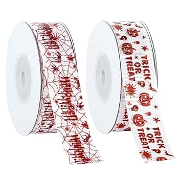 Amazon.co.jp: ハロウィンリボン クラフト用 2ロール 20ヤード
