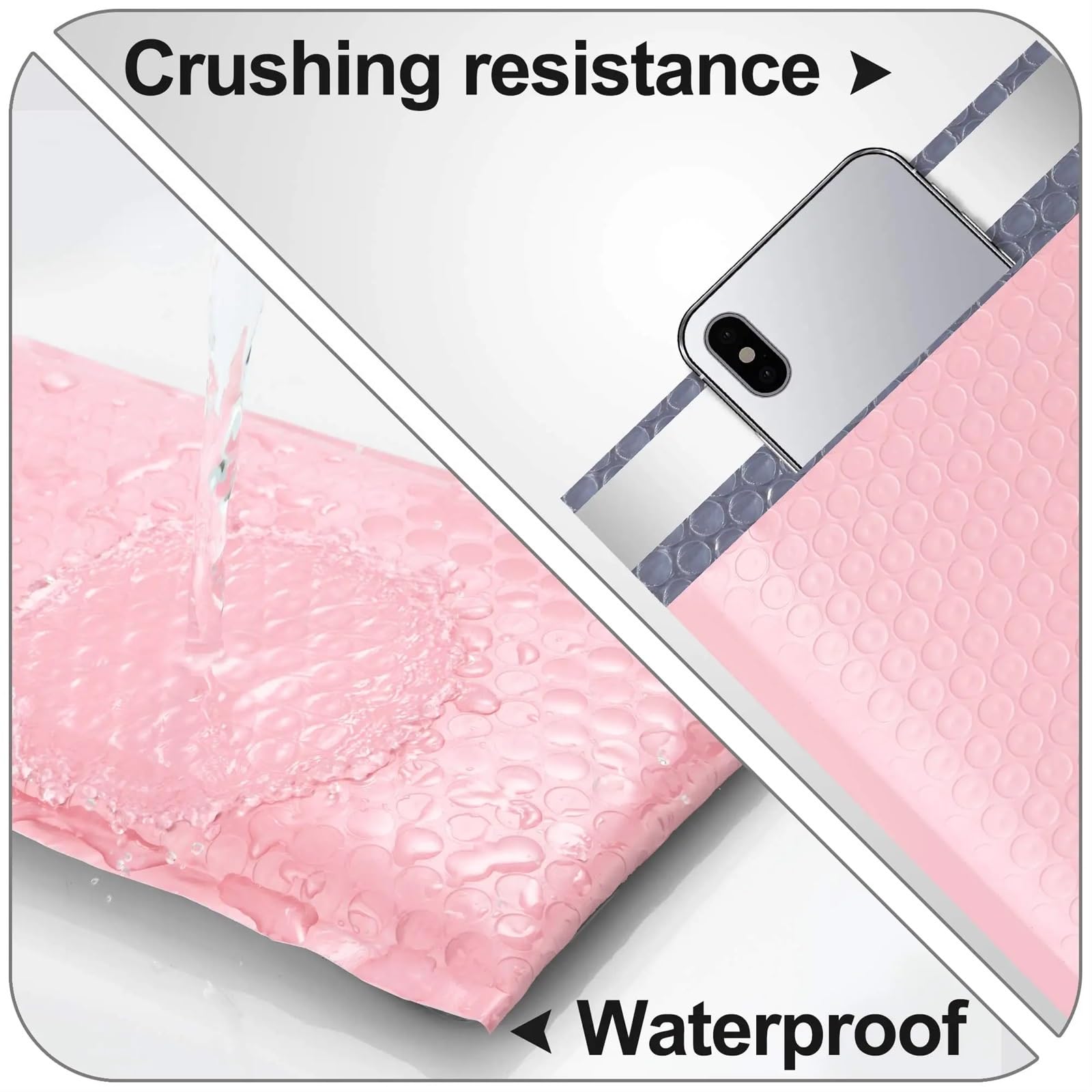 Buste Imbottite, Buste postali, 100 Pezzi Buste Imbottite con Bolle d'Aria Buste postali autosigillanti Buste postali Buste for spedizione imballaggio for aziende(White,15 * 18cm)