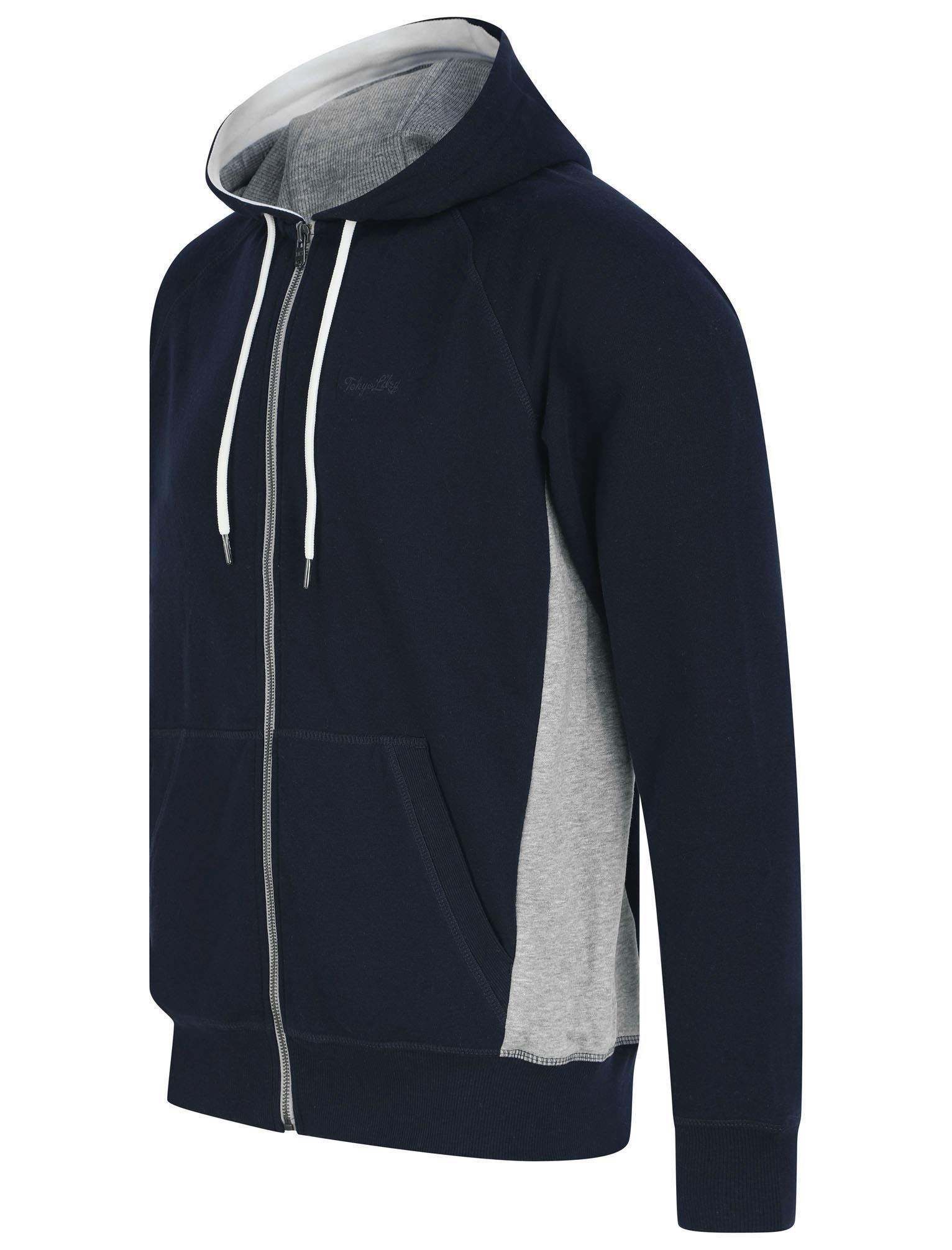Tokyo Laundry Men's Sky Captain Navy Diablo Zip Through Hooded Top - S