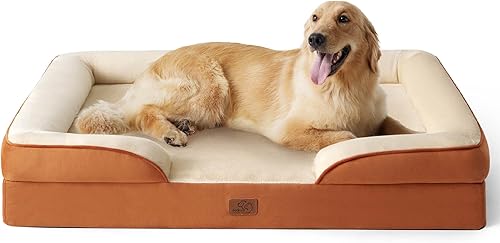Miniatura 57 de Bedsure Camas ortopédicas para perros de gran tamaño – Cama lavable grande para perros y gatos, impermeable, cómodo sofá para perros con funda Negro