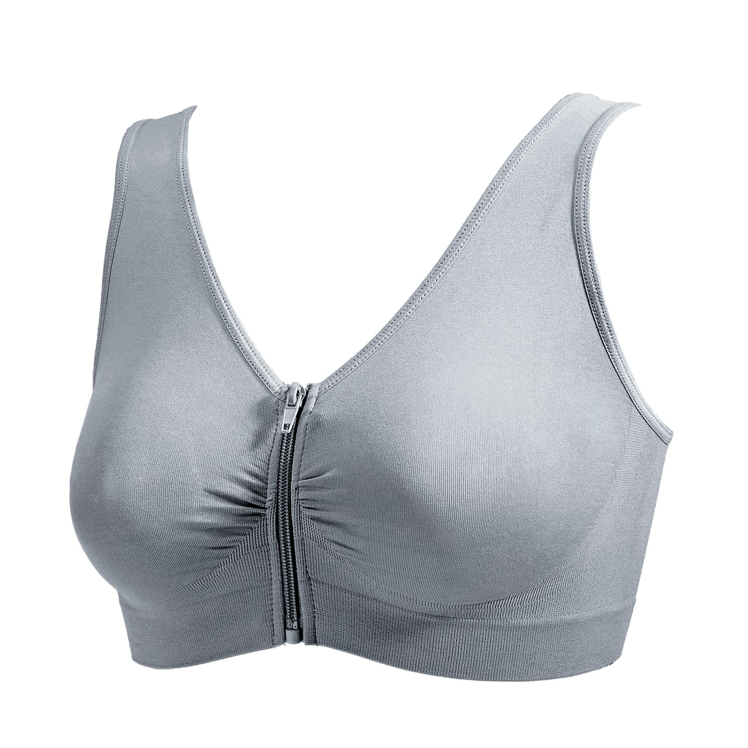 Coopers of Stortford - Front Zip Comfort Bra Pack of 3 - Almond/White/Black