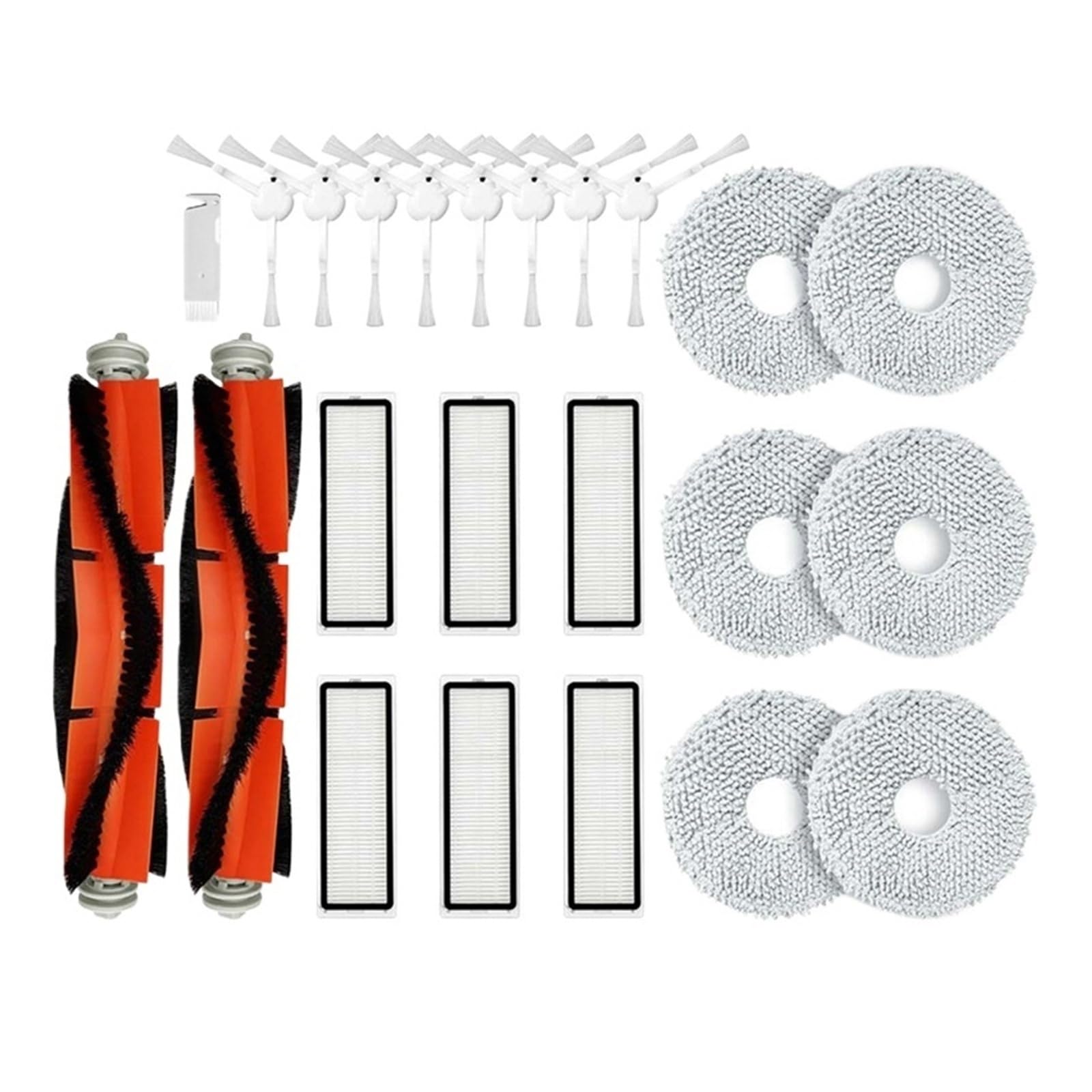ETXDFTFQ Robot Vacuum Cleaner Main Side Brush Mop Cloth Hepa Filter Accessories,Compatible for Xiaomi S10+ / S10 Plus(4 pcs)