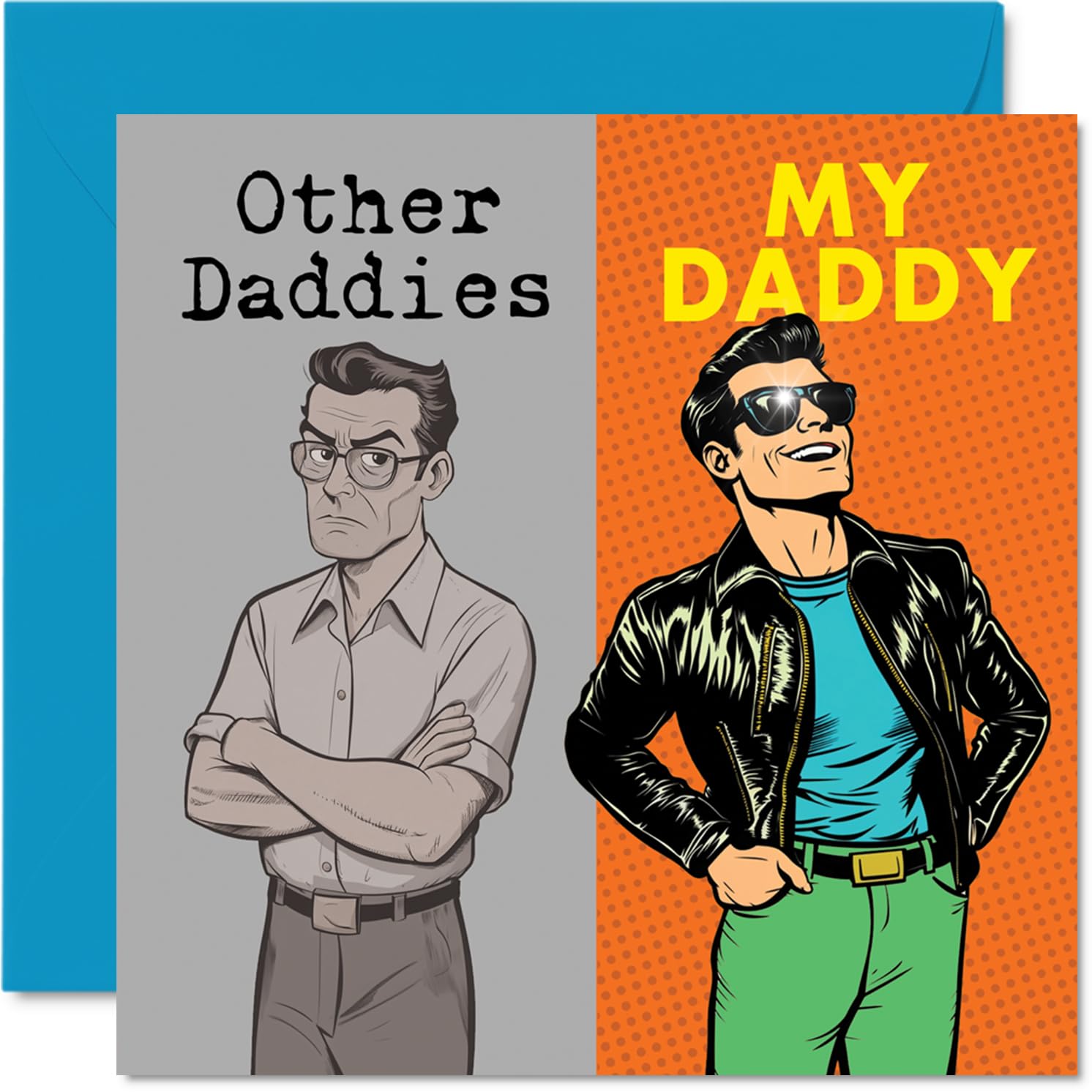 Daddy Birthday Card - Other Daddies - Happy Birthday Card for Daddy from Son Daughter, 145mm Fathers Day Greeting Cards