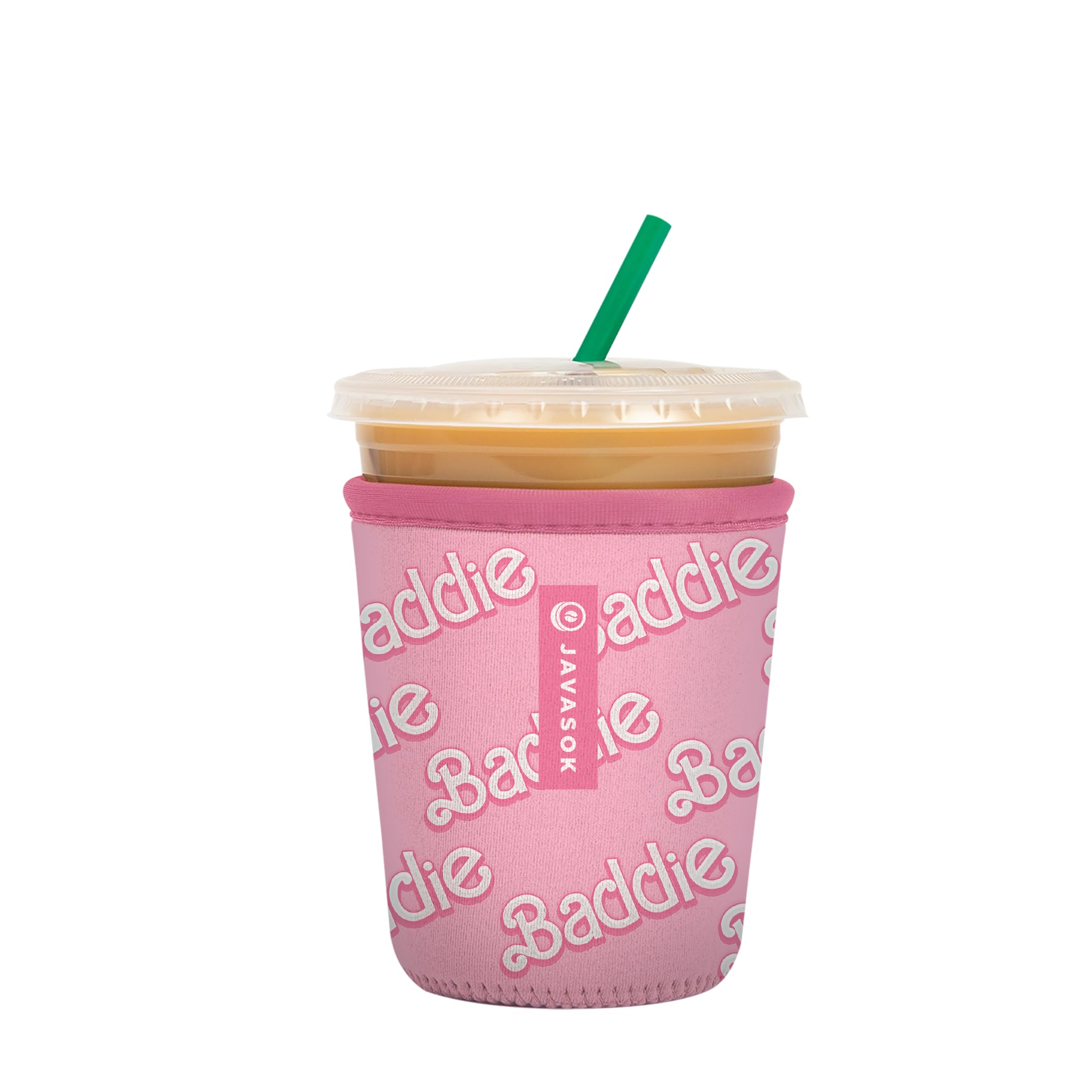 Sok It JavaSok Iced Coffee &amp; Cold Soda Insulated Neoprene Cup Sleeve (Total Baddie, Small: 16-20oz)