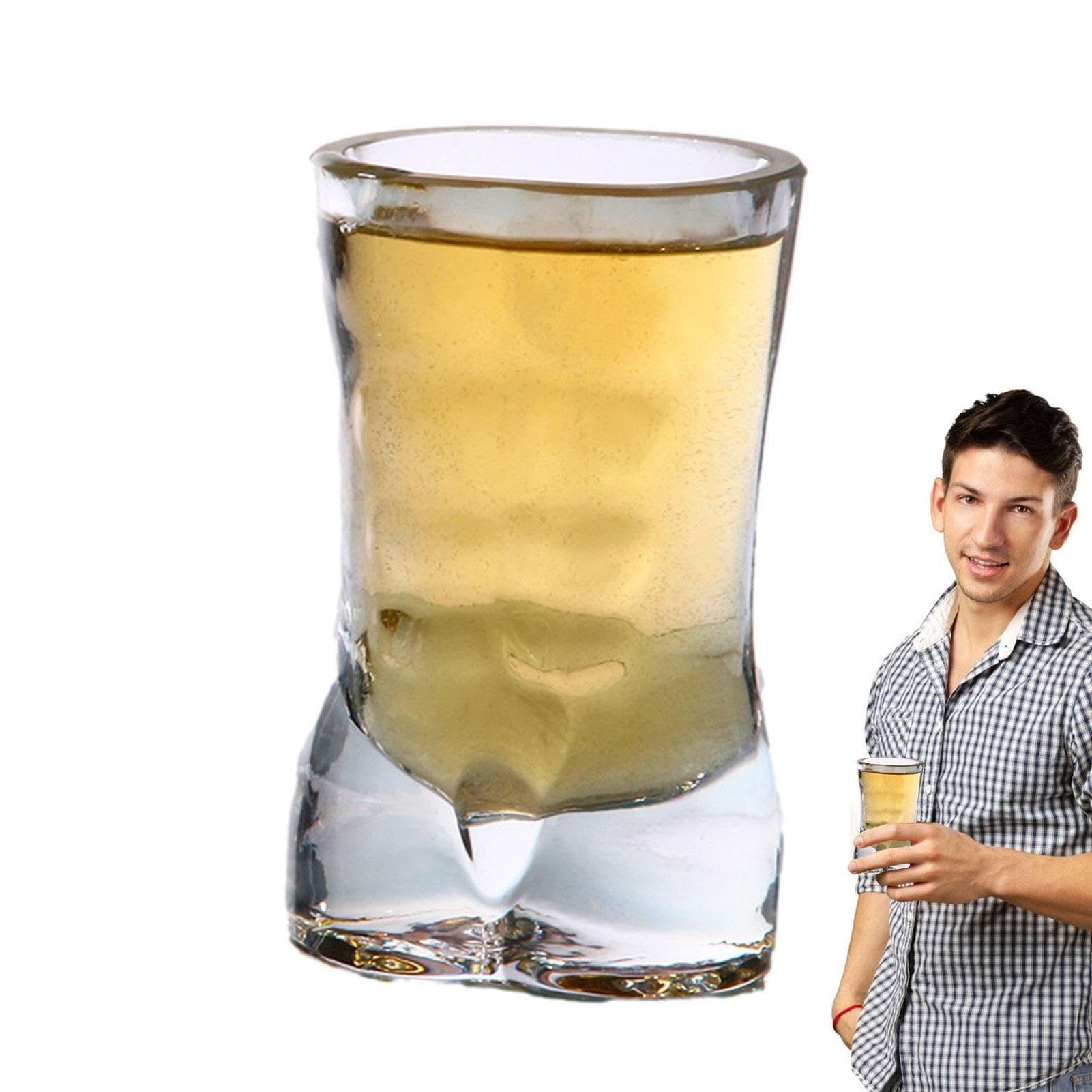 Zankie Unique Pint Glass Cup – Body Shaped Sexy Beer Glass| Body Shot Glasses Set– for Home Parties, Clubs, Events