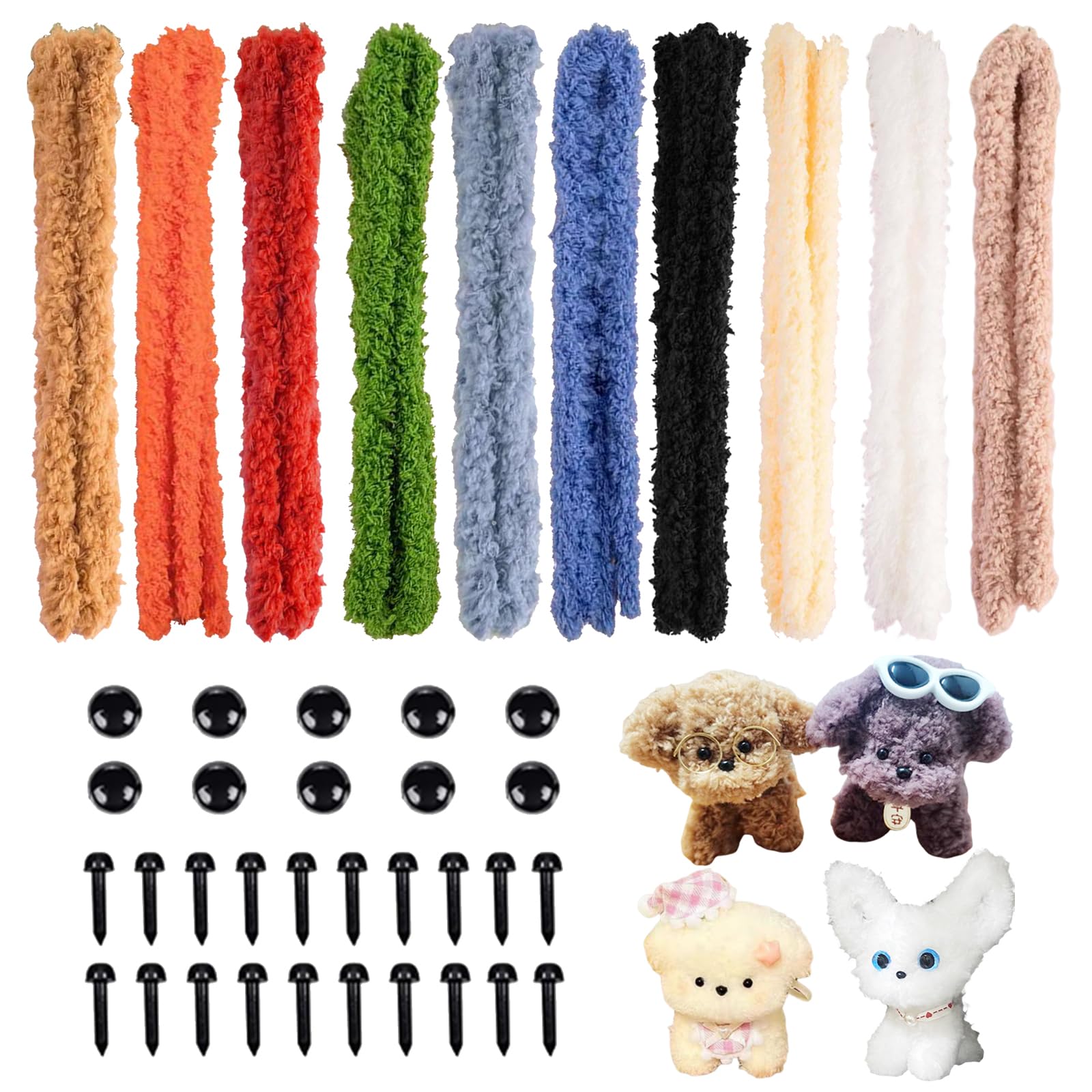 Amazon.co.jp: モールドール 手芸モール 工作モール 10巻入り 1m