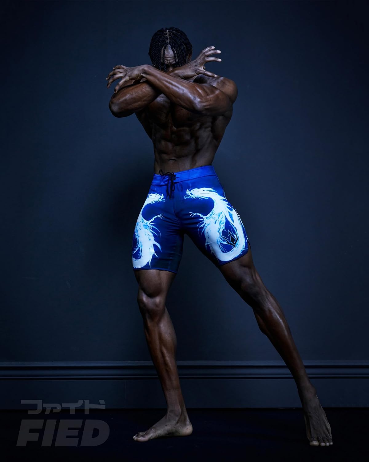 FIED Mens Physique Shorts Posing Trunks Competition Double Dragon