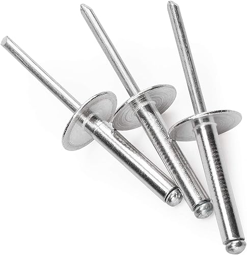 Miniatura 8 de PAGOW 35 remaches ciegos de aluminio con brida de 316 x 34 pulgadas (4.8 x 20 x 16), grandes remaches autoenchufables de extremo abierto, remaches