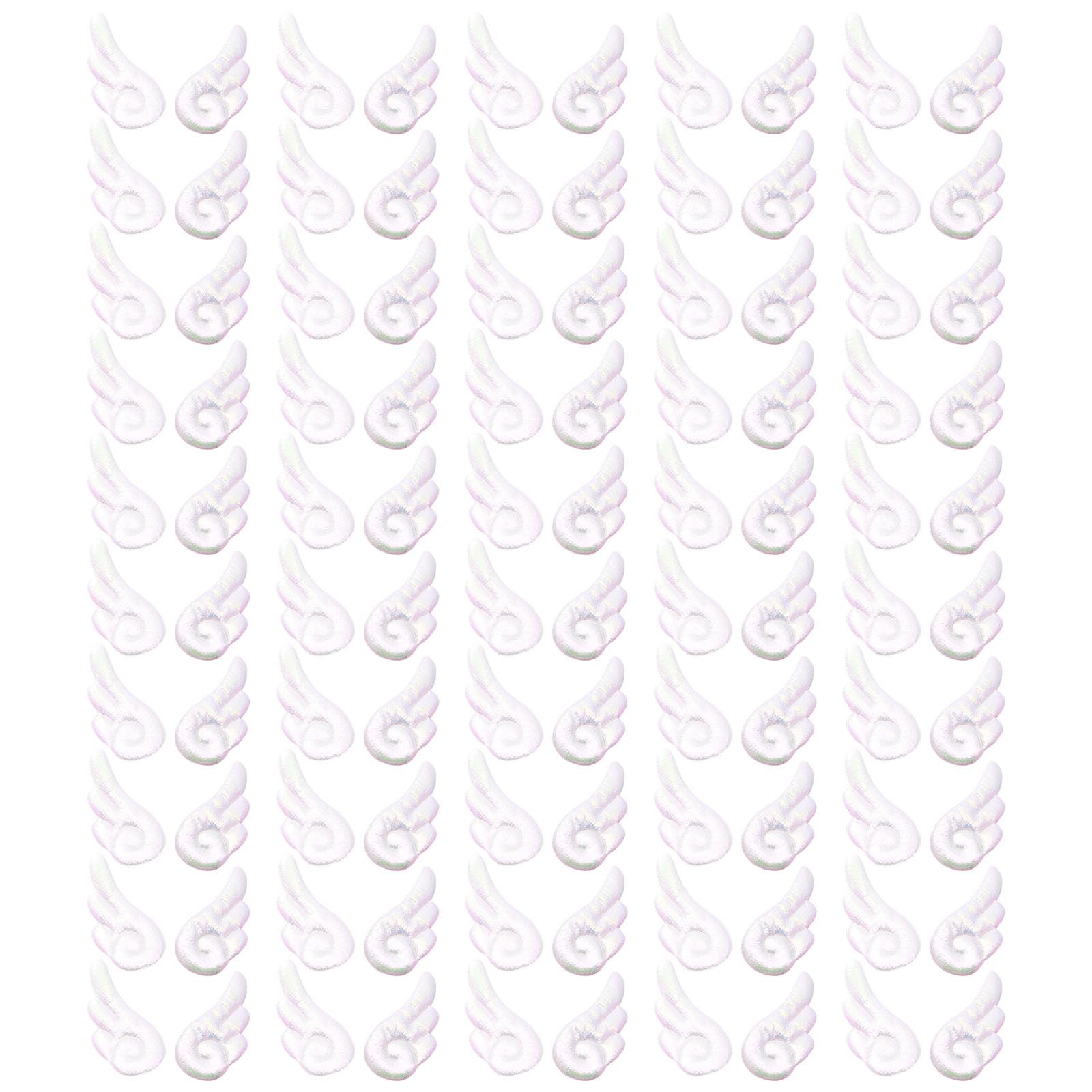 JSGHGDF 100Pcs Multicolored Fabric Wing Appliques Sewing Embellishments for Costume Sewing and Clothing Decoration Fabric Patron Ailerons Accessories