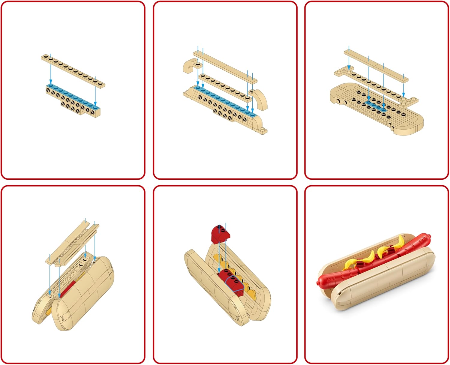MAX Premium Snacks Building Bricks Collection (Hotdog) by ZURU. Building Bricks for Teens, Adults and Collectors. Build, Collect and Display your collection of delicious Snacks!