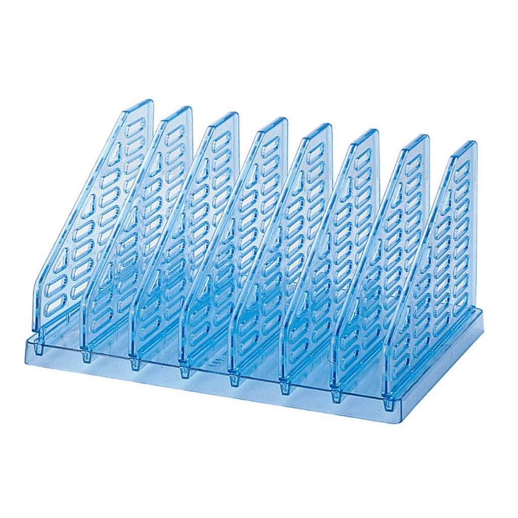 Portariviste Portacartelle Portadocumenti Da Tavolo Organizer Portaoggetti Per Biglietti Voucher Portadocumenti In Plastica Multifunzionale Scaffale Per Libri Per Studenti Fermalibri (Blu) Organizzat