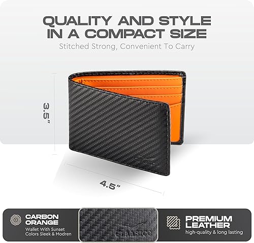 Miniatura 2 de Cartera para hombre Cartera delgada de piel auténtica con RFID Regalo para hombres empaquetado en elegante caja de regalo