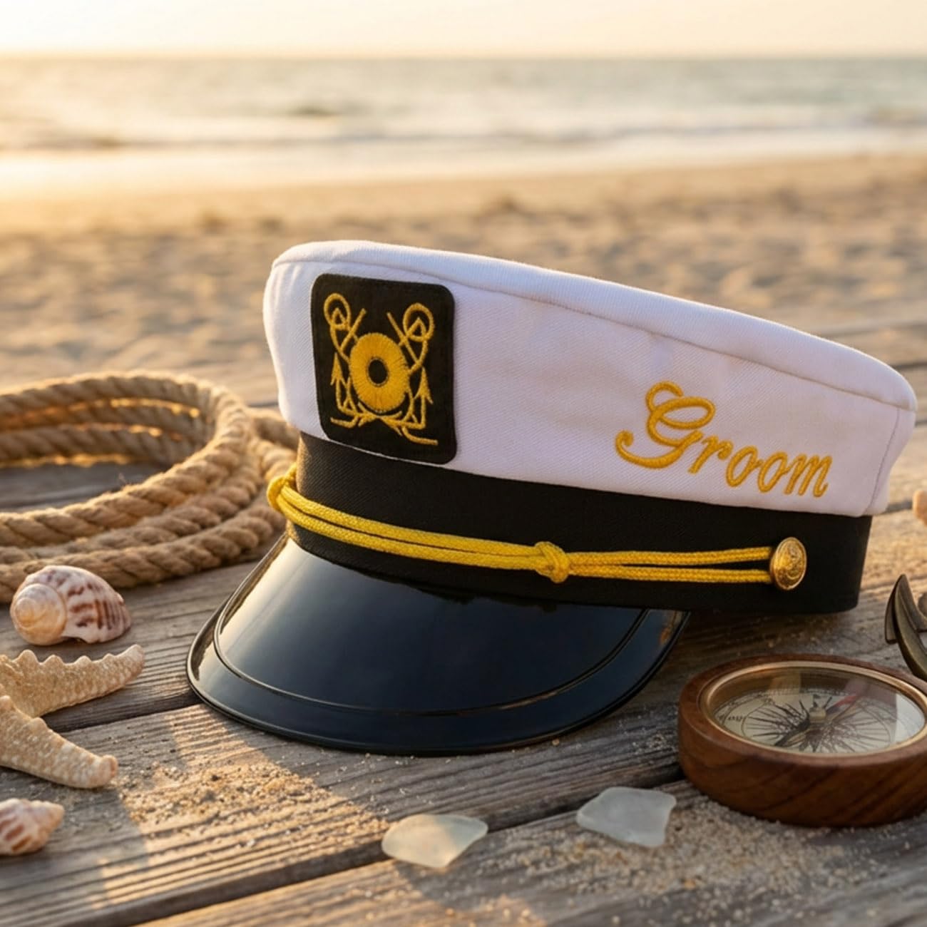 Tbay Bachelor Party Groom Captain Hat - Groom to Be Nautical Bachelor Hat for Funny Boats n' Hoes Accessory Wedding Bridal Shower - Image 3