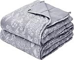 Yescool Couverture pondérée pour adultes (20 C'est vrai. 48" x 72", Gris) Couverture de refroidissement lourde pour dormir Parfaite pour 140-160 lbs, Couverture respirante de taille Twin avec perles en verre premium, lavable en machine
