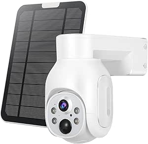 3G/4G LTE Outdoor Solar Powered Cellular Security Camera No WiFi PIR Motion Recording Pan Tilt 360°View Spotlight Two-Way Audio IP65 Weatherproof 1080P Night Vision asin的图片