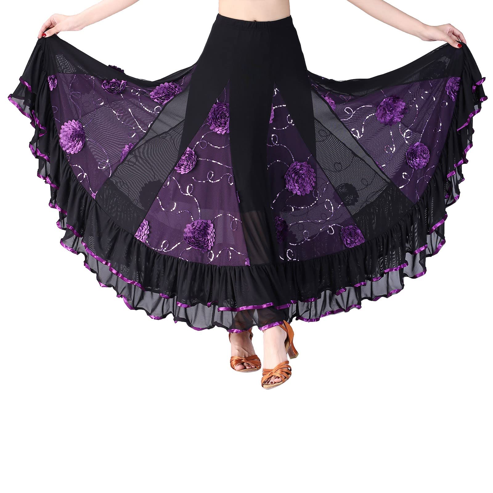 Tutu Donna Classico Elastico Tutu a Vita Alta a Pieghe alla Moda Classico Svasato Semplice Casual Principessa per Adulti Retro Anni '80 Costume da Festa di Carnevale Gonna Tulle Donna