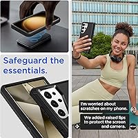 Vista 4 de AICase para Samsung Galaxy S24 Ultra (6.8 pulgadas) con protector de pantalla de vidrio, resistente protección contra caídas de cuerpo completo