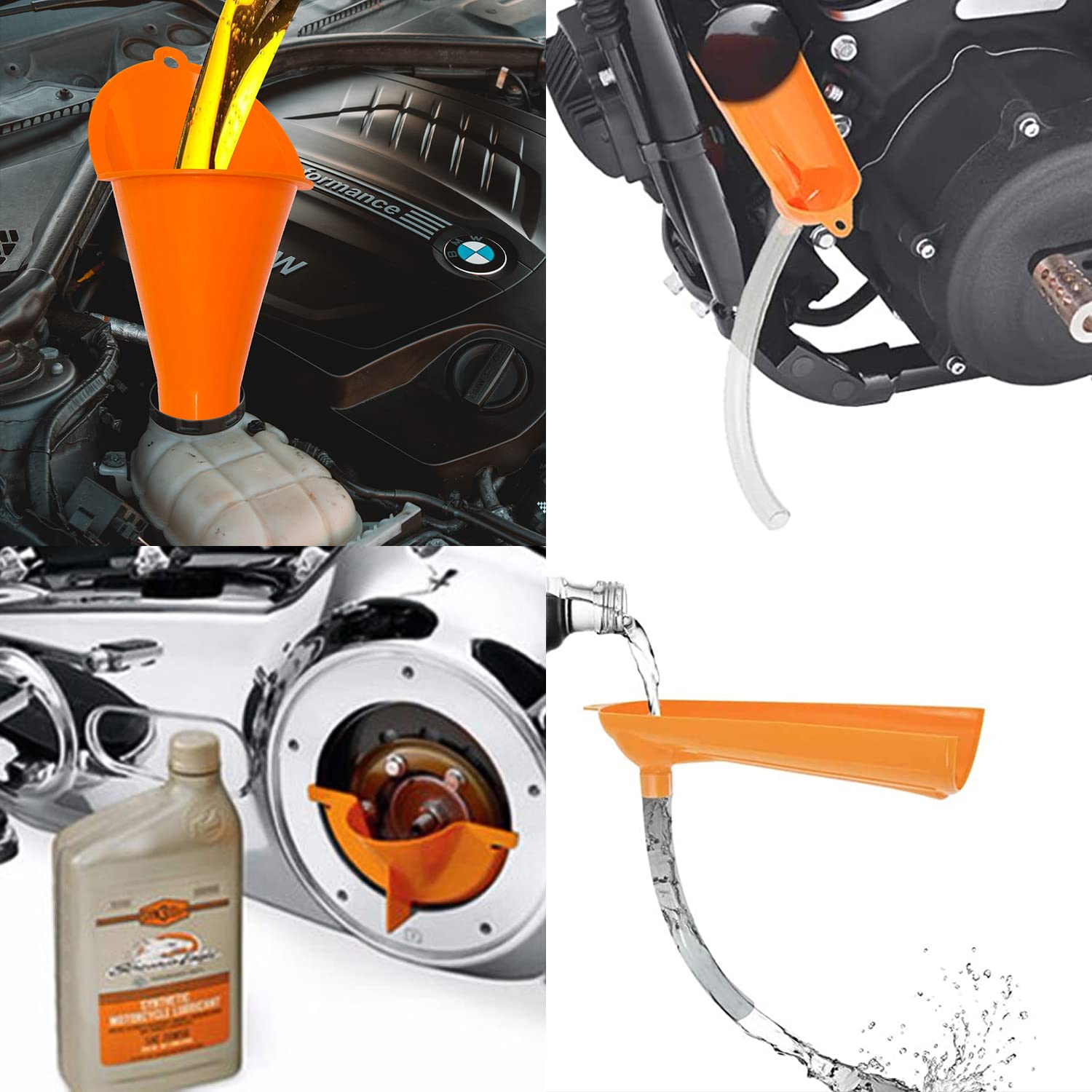 Amazon | Socpuro 車 オイル 交換 漏斗 オイルファンネル 分離式