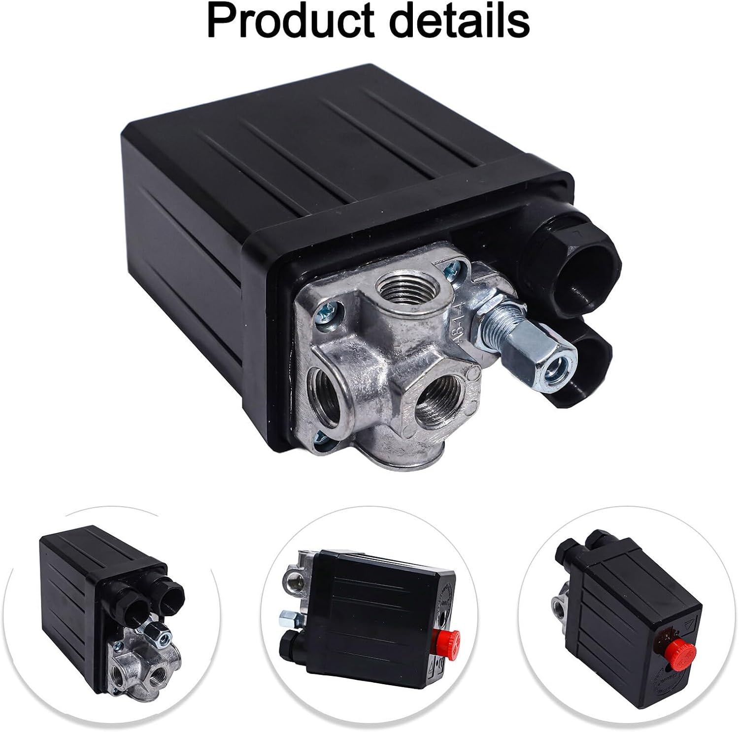 Air Compressor Pressure Switch Control Valve 90-120 PSI 240V 4 Port Manifold Regulator Gauges For Air Compressors Accessories