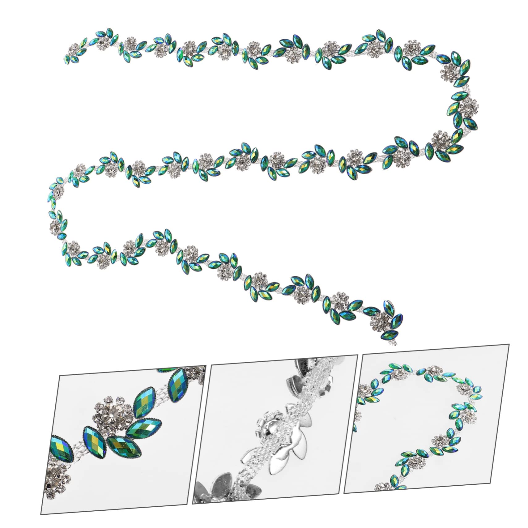 STOBOK 4pezzi Borsa Con Applicazione Di Fiori Strass Per Abbigliamento Da Cerimonia Decorazione Elegante Per Sposi e Damigelle Per Vestiti Scarpe e Accessori Fai Da Te