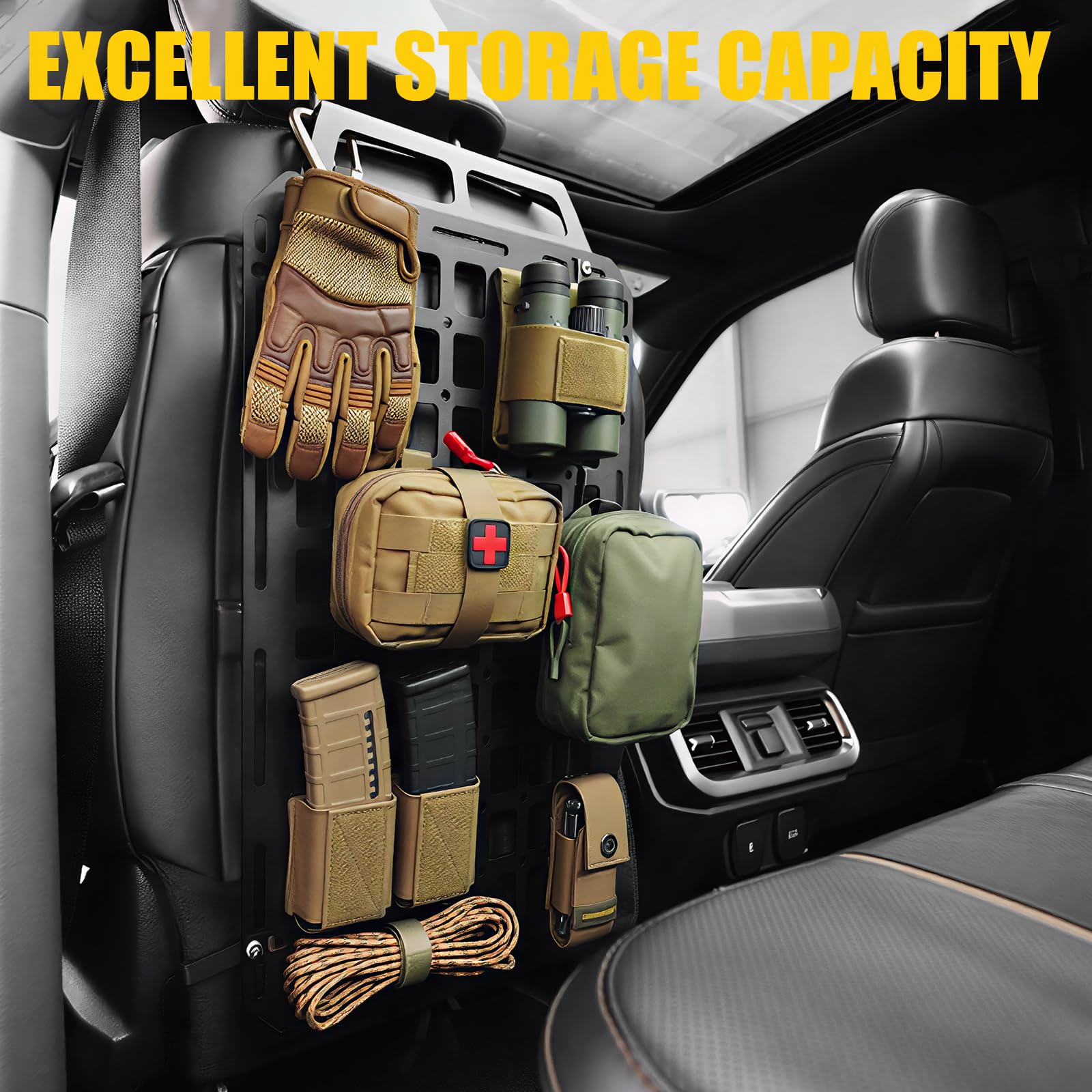 Maxzina Tactical Seat Back Molle Panel Compatible with 2015-2026