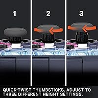 Vista 3 de PowerA Advantage Plus Wired Controller for Xbox Series X S - Night Blossom, officially licensed, adjustable height thumbsticks, hall effect, Arctic