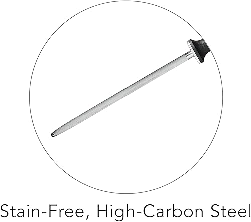 Miniatura 2 de Tramontina Pro Series Forjado Acero Afilador de 10 pulgadas, Afilador de Cuchillos Varilla de Afilar