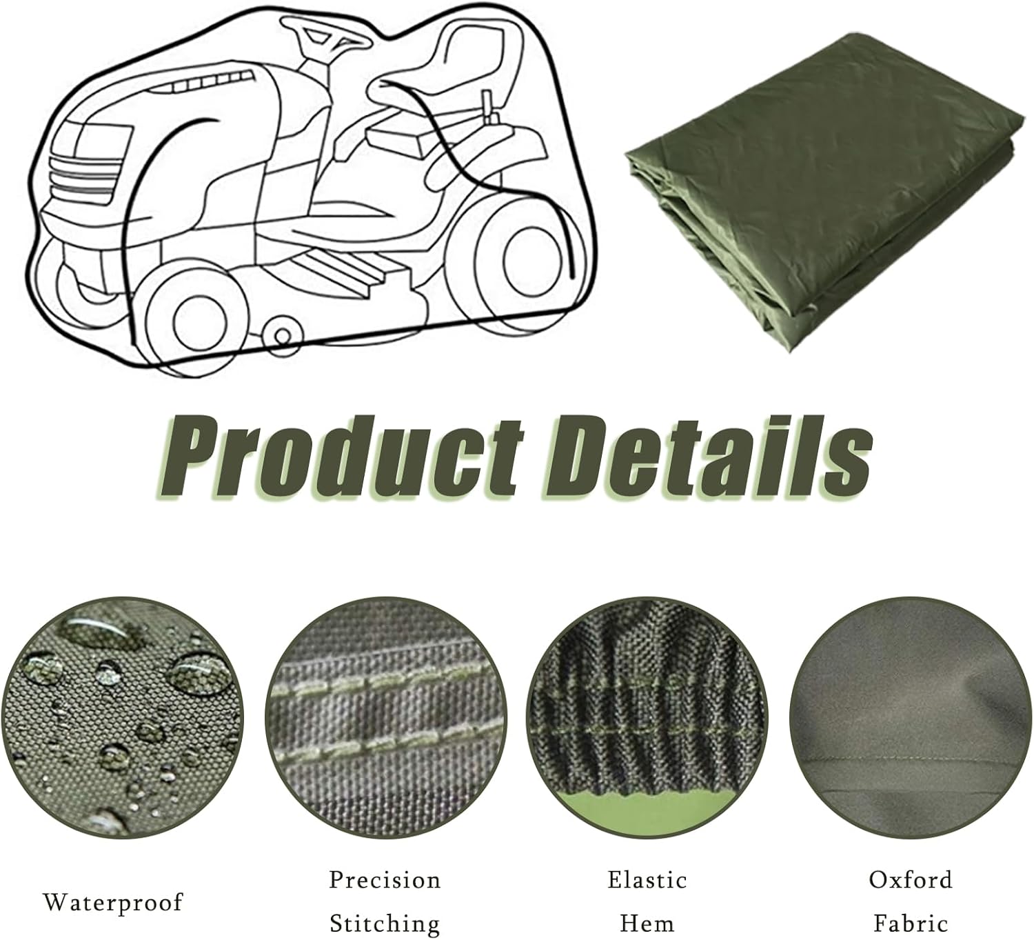 Lawn Mower Cover for Simplicity Zero‑Turn Courier / Cobalt / Citation / Contender XT Series 2020s, Water-Resistant Lawnmower Garden Outdoor Storage Cover, All-Weather Protection for Snow,Rain,Sun