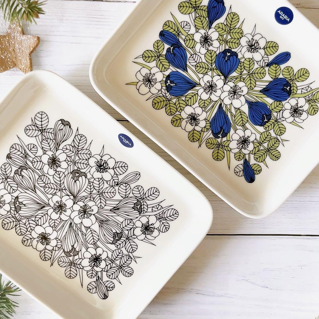 ♡アラビア クロッカス プレート 2枚 カラー ブラック 北欧 食器