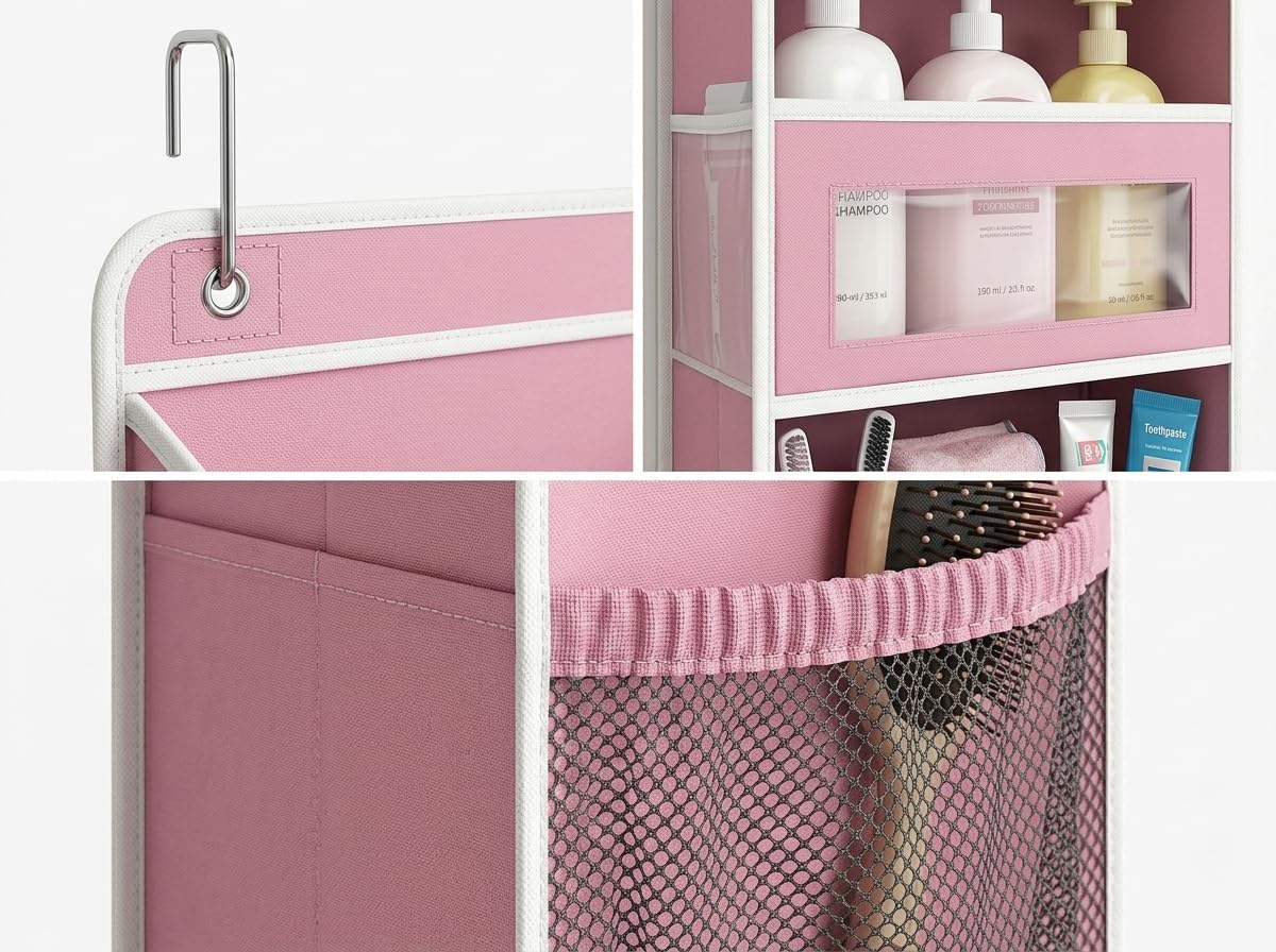Over the Door Organizer, 5-Tier Hanging Storage with 10 Pockets, 44 Lb Capacity, Space-Saving, Multi-Purpose for Bedroom, Bathroom, Pantry () ()