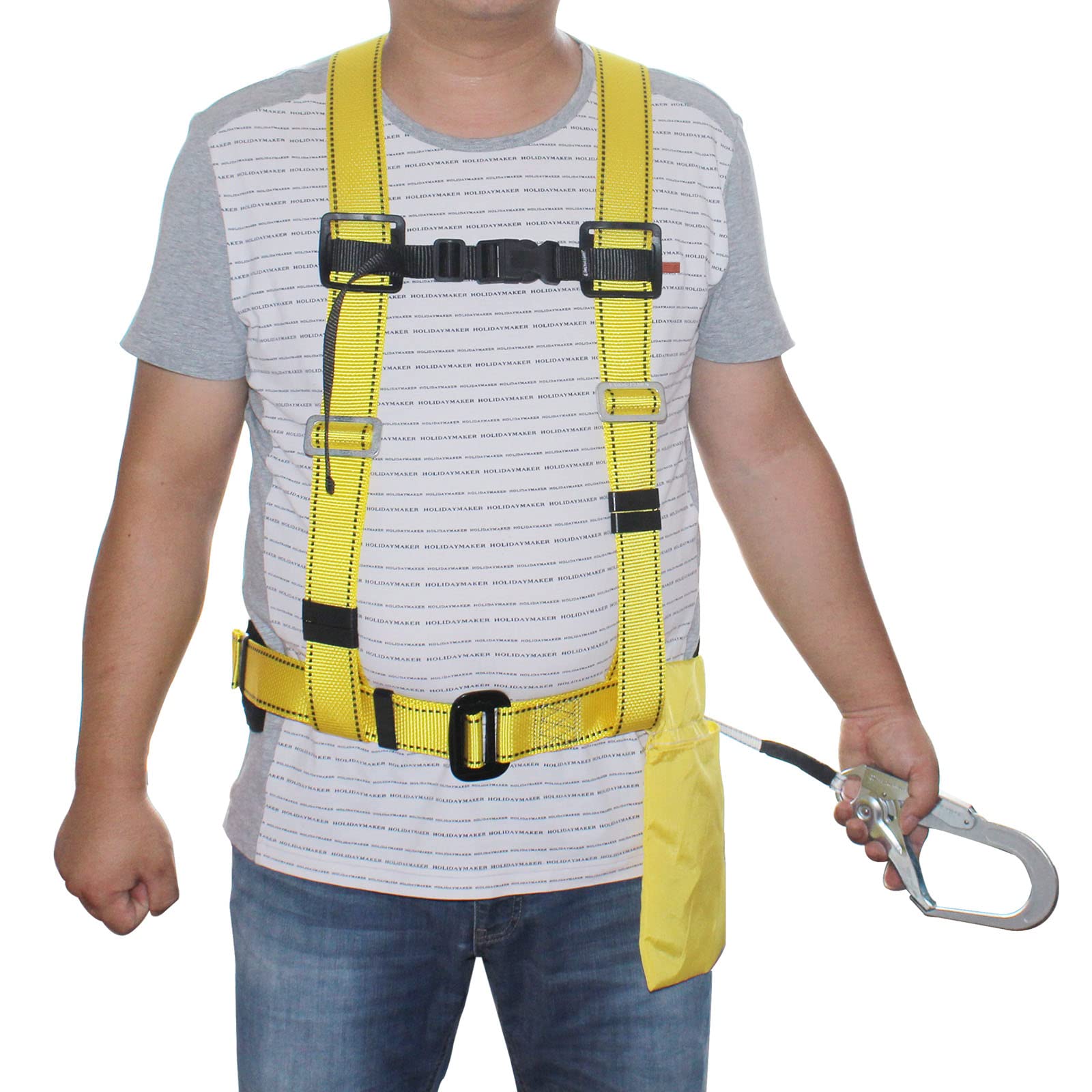 SwaYve Arnés de Seguridad Anticaídas, Cinturón de Seguridad para Trabajos Aéreos para Escalada en Interiores, Trabajos a Gran Altitud, Construcción, Poda, Fábricas, Ingeniería Civil/1.6M