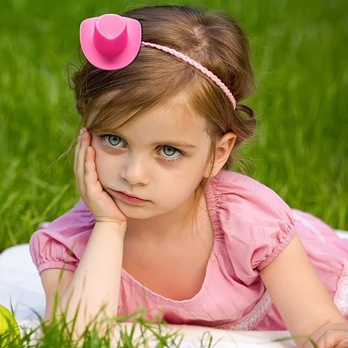 Miniatura 6 de CiviLight - 24 sombreros de plástico para vaquera occidental, accesorios de decoración con caja de almacenamiento, lindo sombrero de vaquero en