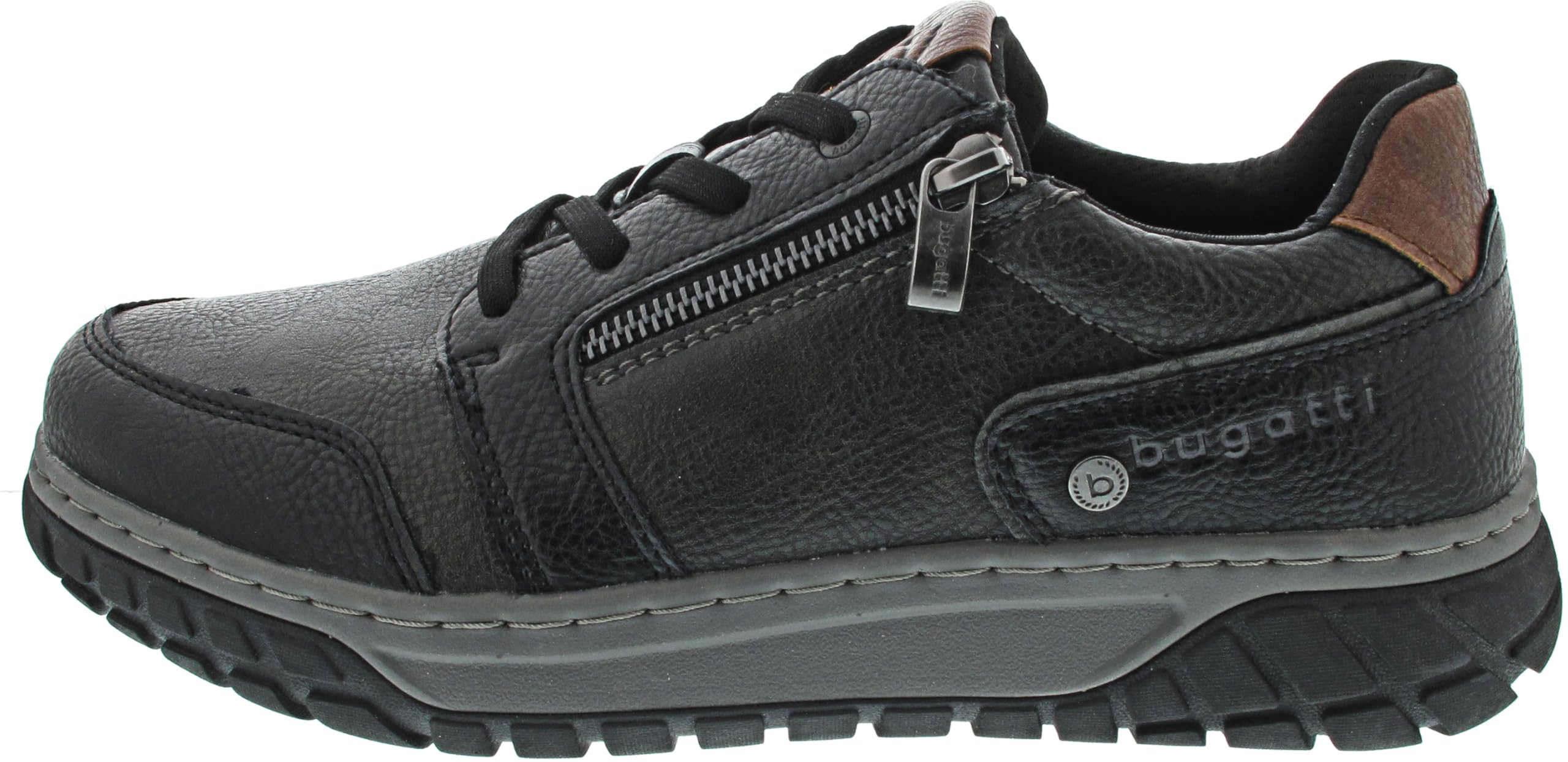 bugatti Men's Lace-Up Shoes 321-AU901, Black/Grey, 43, Black Grey, 9 UK