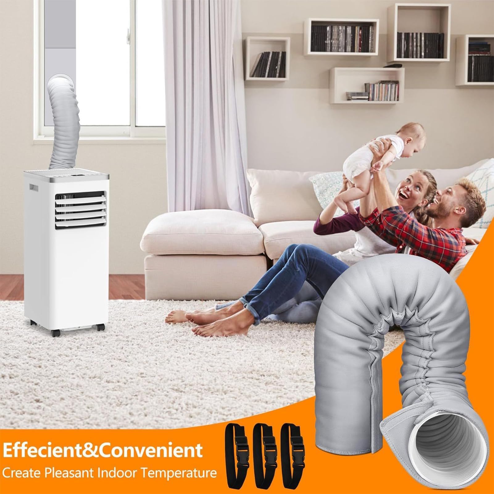 Protection Tuyau Climatisation, Gaine Isolante Climatisation, Isolation Tuyau Climatiseur - Enveloppe Isolante Triple Couche Ajustable Pour Usage IntéRieur Et ExtéRieur - DiamèTre 13 Cm Et 15 Cm